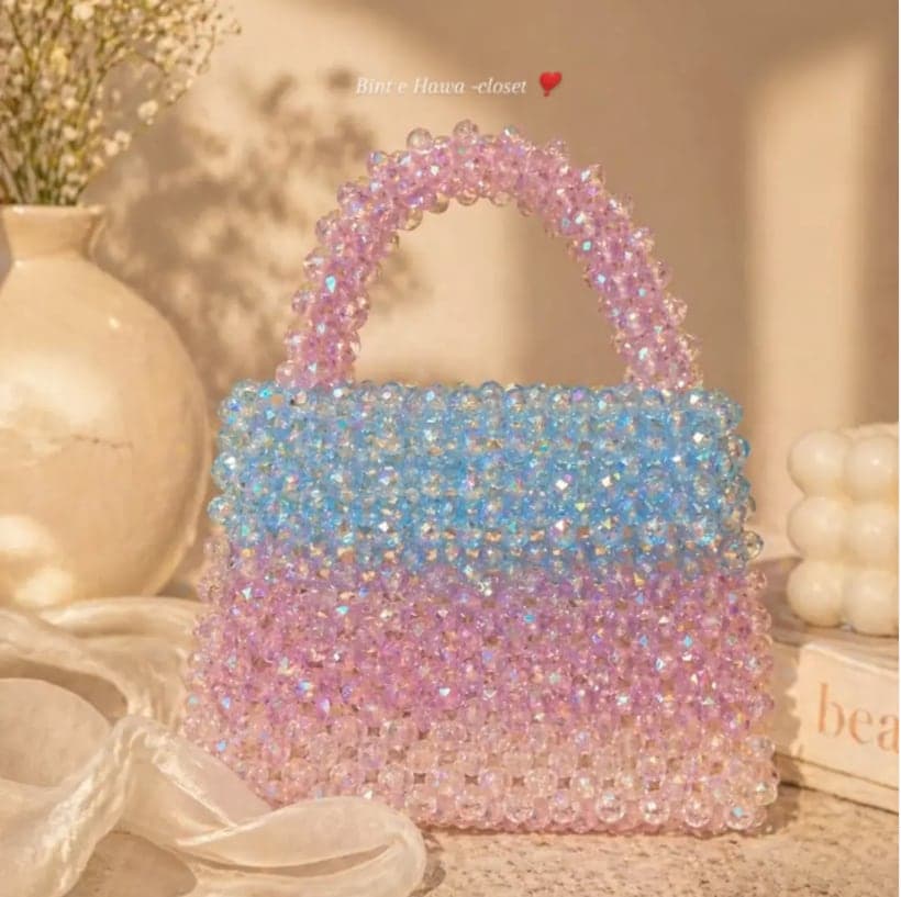Pastel Ombré Crystal Bag