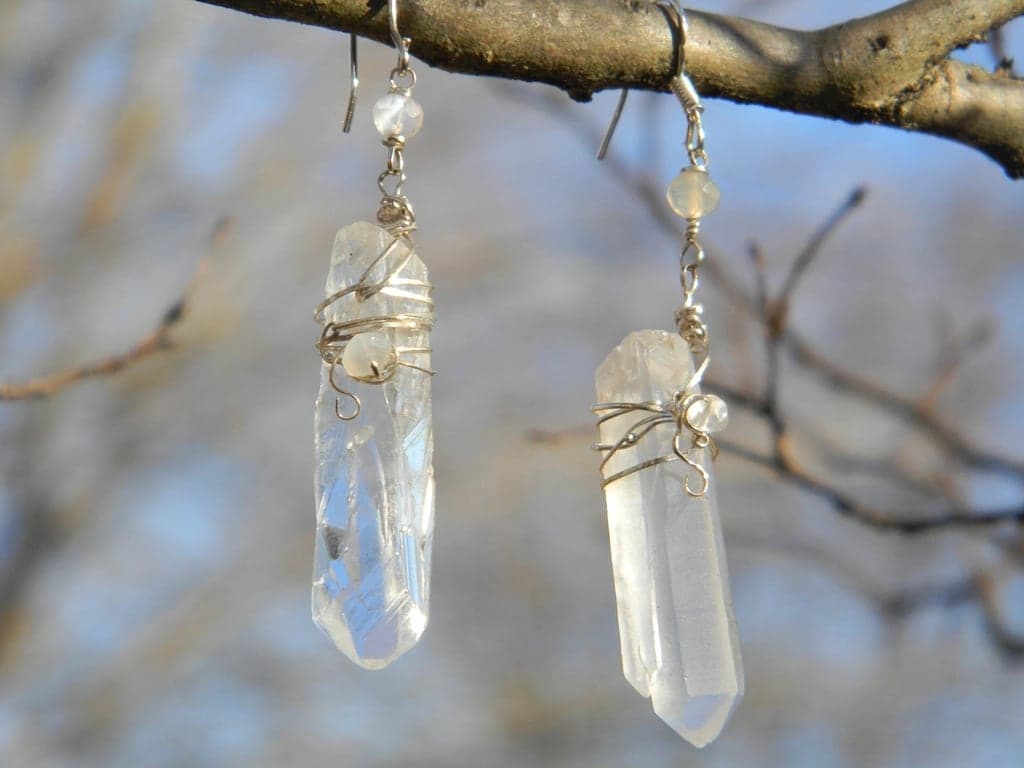Crystal Quartz Drop Earrings